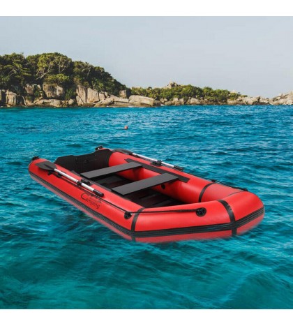 10ft Inflatable Boat Rafting Fishing Water Dinghy Tender Pontoon Boat 2 Person