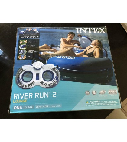 Intex River Run 2 Person Double Inflatable Tube Float Cooler