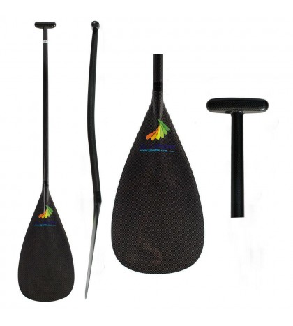 ZJ Lightweight High Performance Full Carbon Outrigger OC Paddle Bent OVAL Shaft