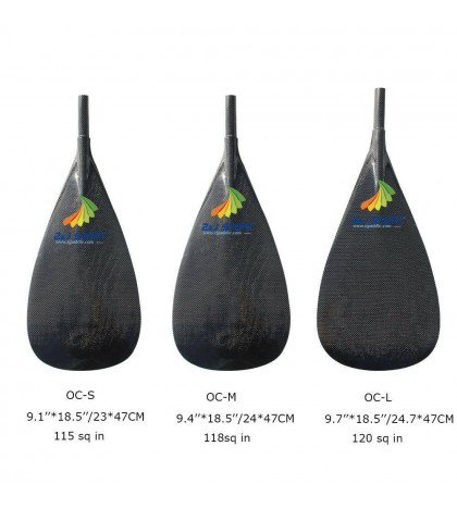 ZJ Lightweight High Performance Full Carbon Outrigger OC Paddle Bent OVAL Shaft
