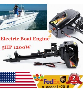5HP Electric Boat Outboard Motor with 48V 1200W Output Fishing Boat Engine New