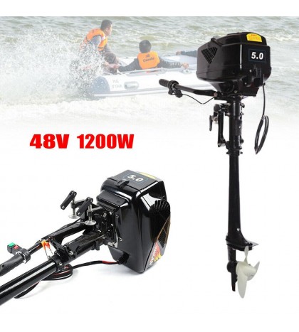 5HP Electric Boat Outboard Motor with 48V 1200W Output Fishing Boat Engine New