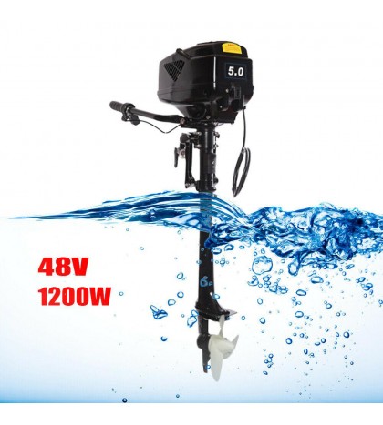 5HP Electric Boat Outboard Motor with 48V 1200W Output Fishing Boat Engine New