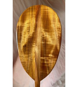 Curly Koa Paddle - Hawaiian Outrigger Canoe Paddling