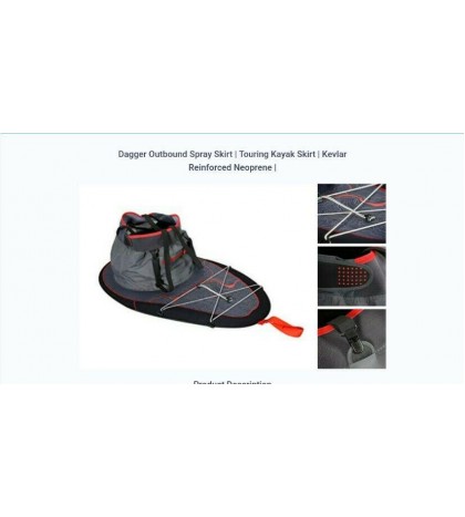 Dagger Outbound Spray Skirt | Touring Kayak Skirt | Kevlar Reinforced Neoprene |