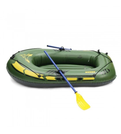 7 In 1 Inflatable Boat Set 3 Person Oars  Fishing Raft PVC Ship with  AA
