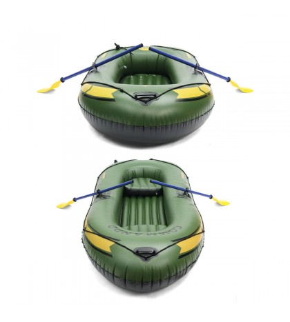 7 In 1 Inflatable Boat Set 3 Person Oars  Fishing Raft PVC Ship with  AA
