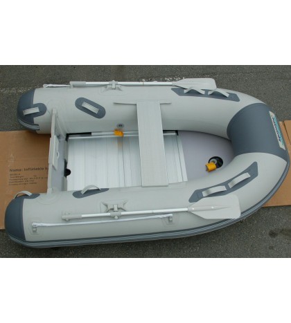 7.5ft inflatable dinghy Boat with aluminum floor Waterline Fiberglass transom