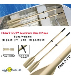 Oceansouth Heavy Duty Oars Split Shaft with Oar Locks