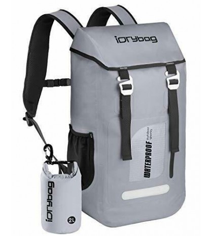 Dry Bag Backpack Waterproof 25L, Floating Dry Backpack Water Sport, Gray