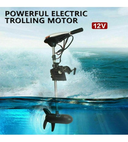 65LBS Electric Trolling Motor 660W Outboard Motor Engine Inflatable Boat 40cm US