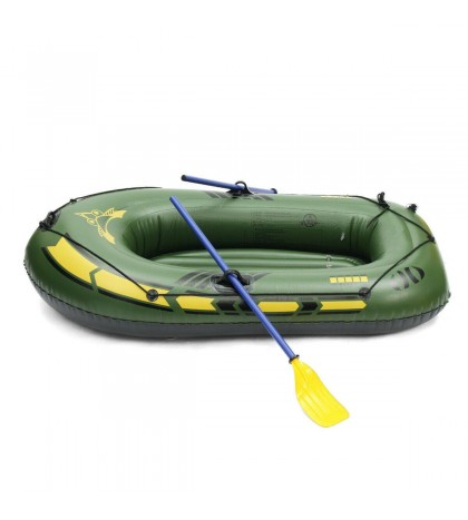 7 In 1 Inflatable Boat Set 3 Person Oars  Fishing Raft PVC Ship with  G