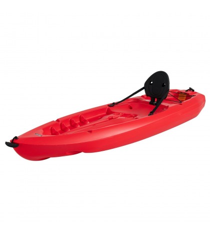 8 ft Sit-on-top Kayak & Paddle Tankwell Storage Secure Bungies Stable HDPE Hull