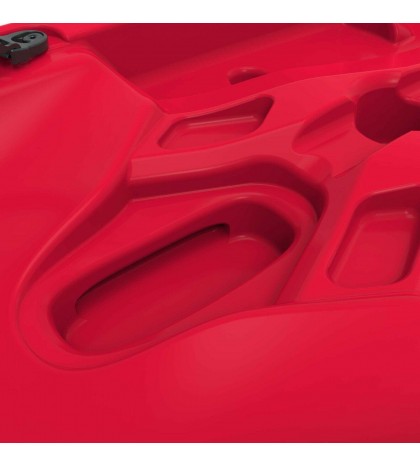 8 ft Sit-on-top Kayak & Paddle Tankwell Storage Secure Bungies Stable HDPE Hull