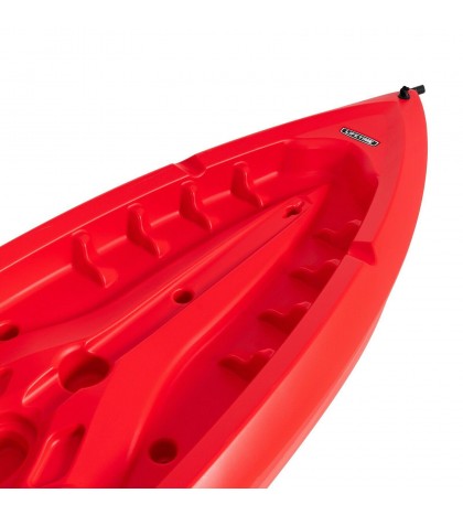 8 ft Sit-on-top Kayak & Paddle Tankwell Storage Secure Bungies Stable HDPE Hull