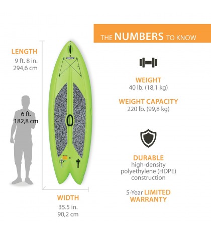 NEW! Lifetime Freestyle XL 9 ft 8 in Stand-up Paddleboard (Paddle Included)