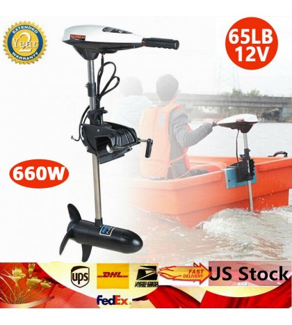 HANGKAI 12V 65 lbs Electric Trolling Motor 660W Outboard Motor Brush Motor