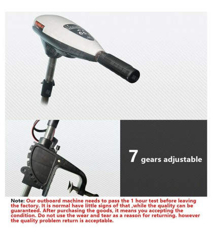 65lb Thrust Electric Outboard Trolling Motor Boat Engine Brush Motor 11KM/H US
