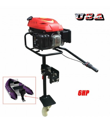 4 Stroke Outboard Motor Boat Engine 6HP Fishing Boat Engine w/Air Cooling System