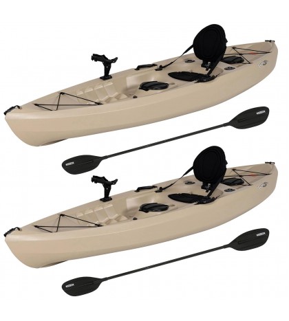 Lifetime 10' Tamarack Angler Kayak, 2 Pack With Paddles