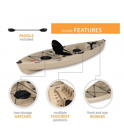 Lifetime 10' Tamarack Angler Kayak, 2 Pack With Paddles