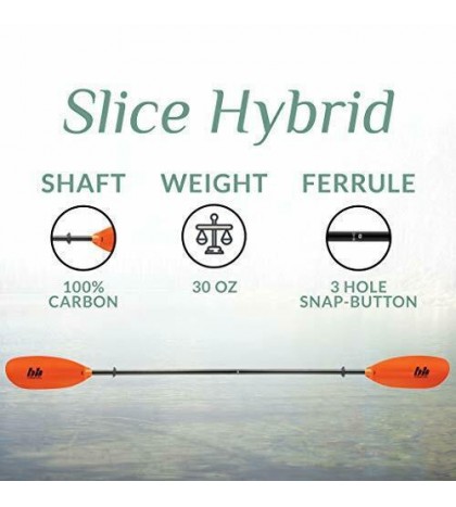 BENDING BRANCHES Slice Hybrid Lightweight Touring Kayak Paddle for Longer