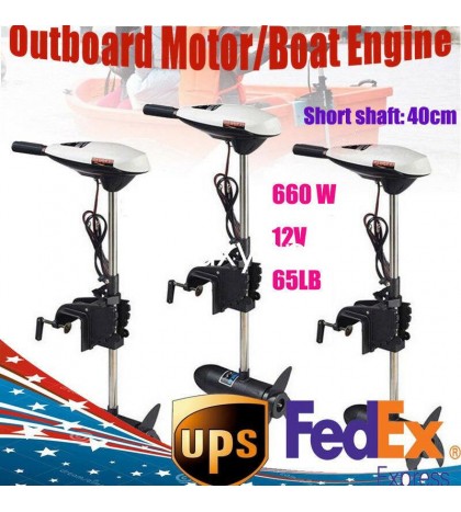 65LBS Thrust Electric Trolling Motor Engine 12V Outboard motor Boat Engine 660W