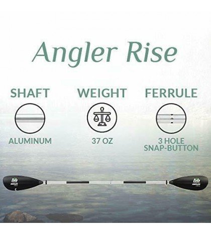 BENDING BRANCHES Angler Rise 2-Piece Snap-Button Fishing Kayak Paddle - 230cm