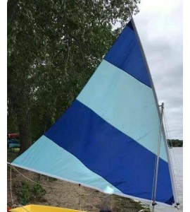 Sail for Super Snark, Sea Snark, canoe, etc. 2-tone blue colors (B-45)