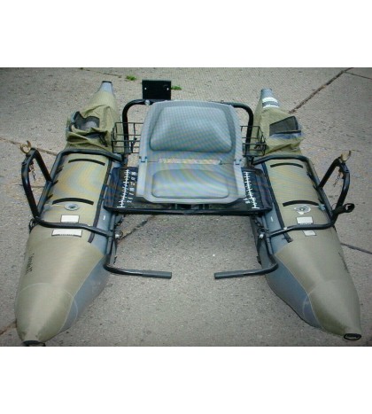 Green 9 foot one person pontoon