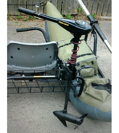 Green 9 foot one person pontoon