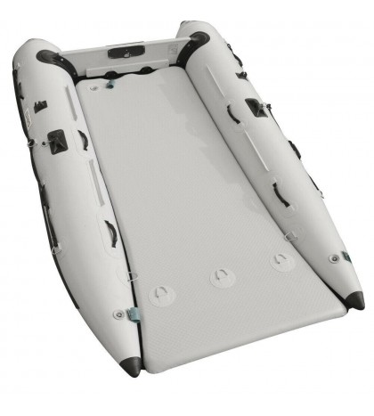 BRIS 11 ft Inflatable Catamaran Inflatable Boat Dinghy Mini Cat Boat Gray