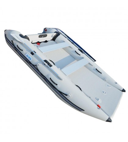BRIS 11 ft Inflatable Catamaran Inflatable Boat Dinghy Mini Cat Boat Gray