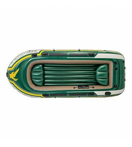 Intex Seahawk 4, 4-Person Inflatable Boat Set with Aluminum Oars and High Output