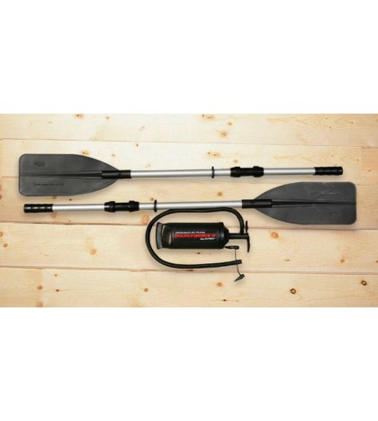 Intex Excursion 4 Person Inflatable Rafting and Fishing Boat Set with 2 Oars