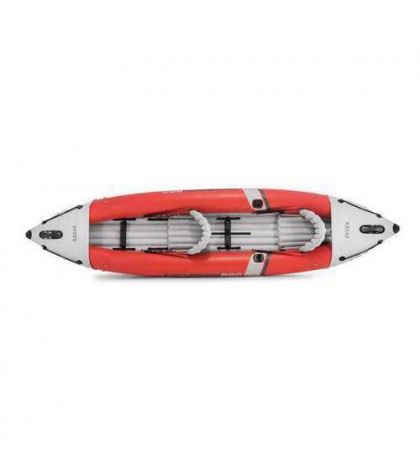 Intex Excursion Pro Inflatable 2 Person Vinyl Kayak, Oars & Pump, Red(For Parts)