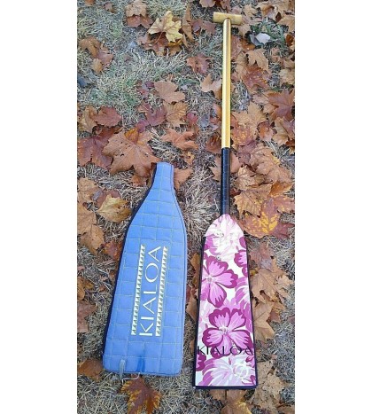 Rare KIALOA Yin Yang Hybrid DRAGON BOAT PADDLE + Cover 46 1/2