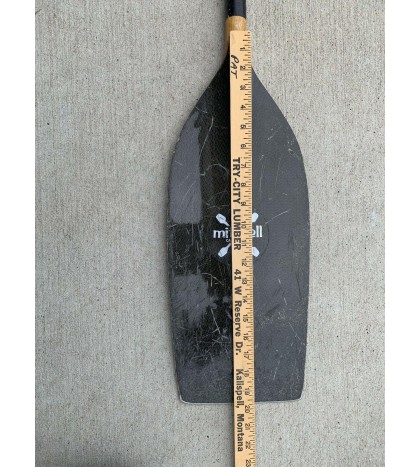 Mitchell Carbon Fiber glass rope edges aluminum tip and a wooden core paddle