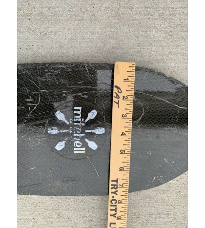 Mitchell Carbon Fiber glass rope edges aluminum tip and a wooden core paddle