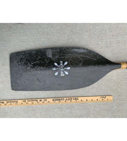 Mitchell Carbon Fiber glass rope edges aluminum tip and a wooden core paddle