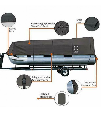 StormPro Trailerable Pontoon Boat Cover 17' - 20' L x 102