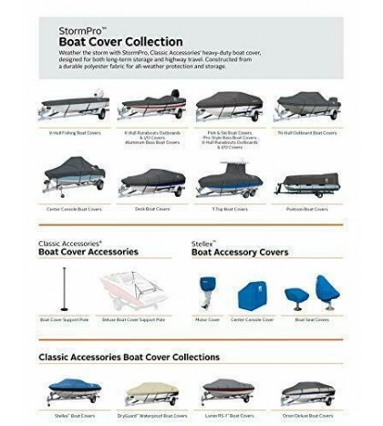 StormPro Trailerable Pontoon Boat Cover 17' - 20' L x 102