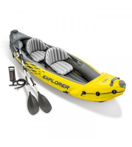 Intex Explorer K2 Inflatable Kayak with Oars and Hand Pump NEW