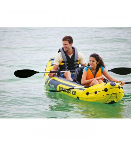 Intex Explorer K2 Inflatable Kayak with Oars and Hand Pump NEW