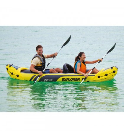 Intex Explorer K2 Inflatable Kayak with Oars and Hand Pump NEW