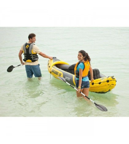 Intex Explorer K2 Inflatable Kayak with Oars and Hand Pump NEW