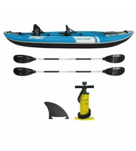 Driftsun Voyager 2 Person Tandem Inflatable Kayak, Includes 2 Aluminum Paddles,