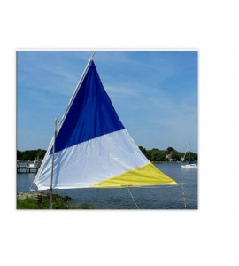 Sail for Super Snark, Sea Snark, canoe, etc. Blue Yellow White colors (F-45)
