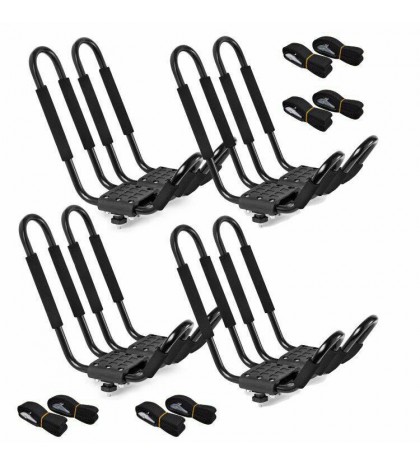1/2/4 Canoe Boat Kayak Roof Rack Car SUV Truck Top Mount Carrier J Cross Bar