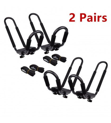 1/2/4 Canoe Boat Kayak Roof Rack Car SUV Truck Top Mount Carrier J Cross Bar